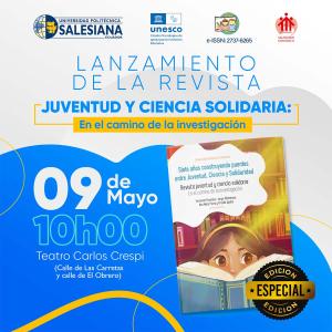 Afiche del Lanzamiento de la edición especial de la revista Juventud y Ciencia Solidaria